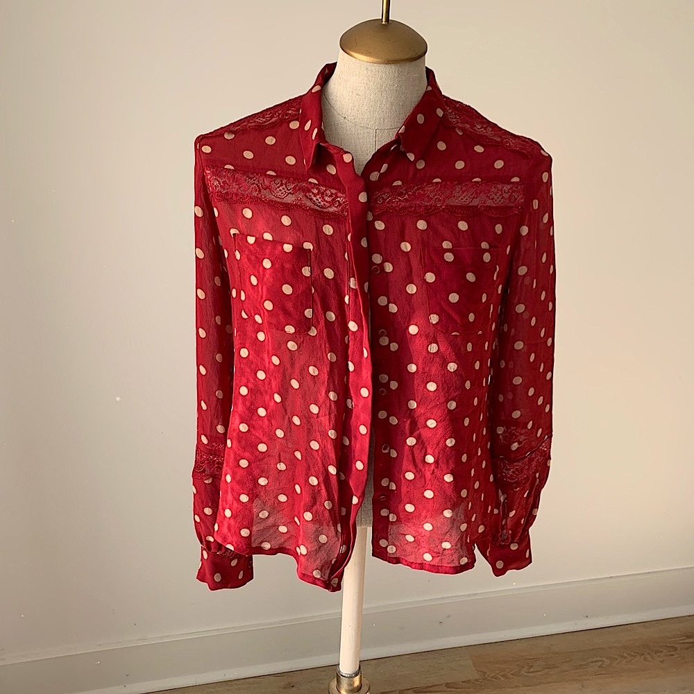 Silk lace blouse